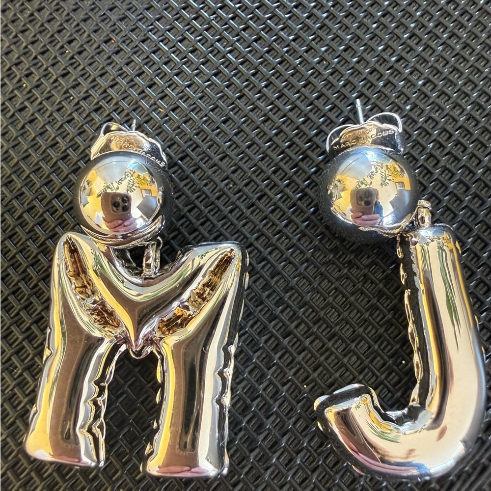 Silver Alphabet Earrings